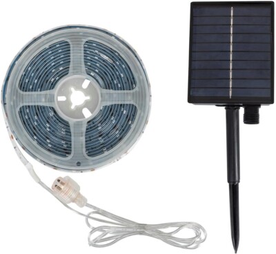 LEDKIA LIGHTING LED-Streifen Solar Außen 3.7V DC 30LED/m 5m IP65 Breite 8mm