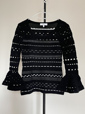 Milly Pullover, schwarz/weiß Gr. S, elegant, smart casual