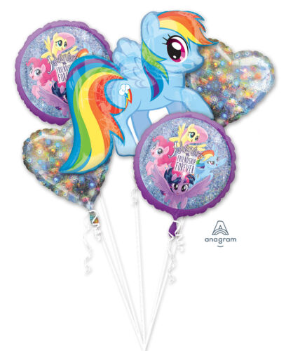 My Little Pony 5pc Bouquet Birthday Party Foil Balloons Decorations