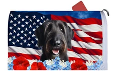 Irish Wolfhound Patriotic Mail Box Cover