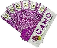 Camo Natural Leaf Wraps GRAPE Self Rolling Herbal Wraps (6 Packs / 30 Sheets)