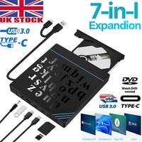 USB 3.0 External Drive DVD±RW CD RW 7 in 1 Drive Copier Writer Reader Rewriter