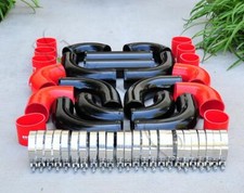 12 Pcs 3 Universal Black Intercooler Piping Red Silicone Coupler Clamp Kit 12 Pcs 3 Universal Black Intercooler Piping Red Silicone Coupler Clamp Kit