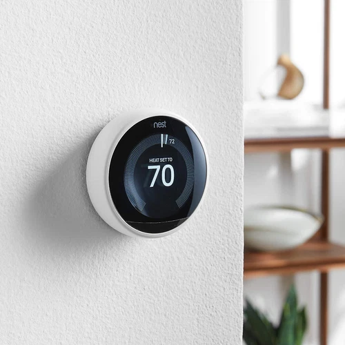 CERTIFIED Google Nest 3rd Generation Learning Thermostat w/Base White T3017US A+