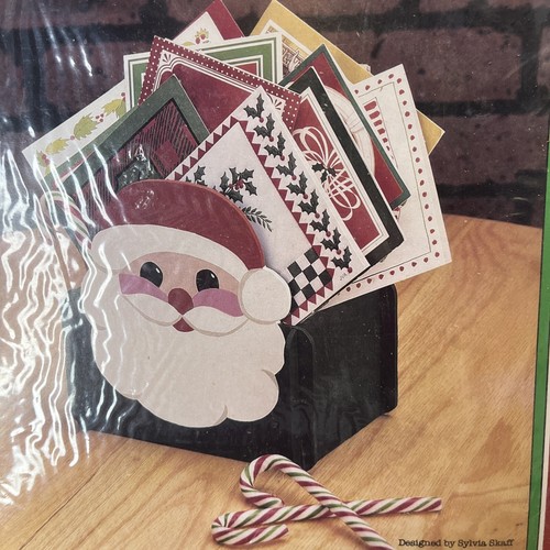 Vtg Santa Wood Card Or Candy Box #1051 - Happy Holidays Wood Art Collection 1986 - Picture 2 of 6