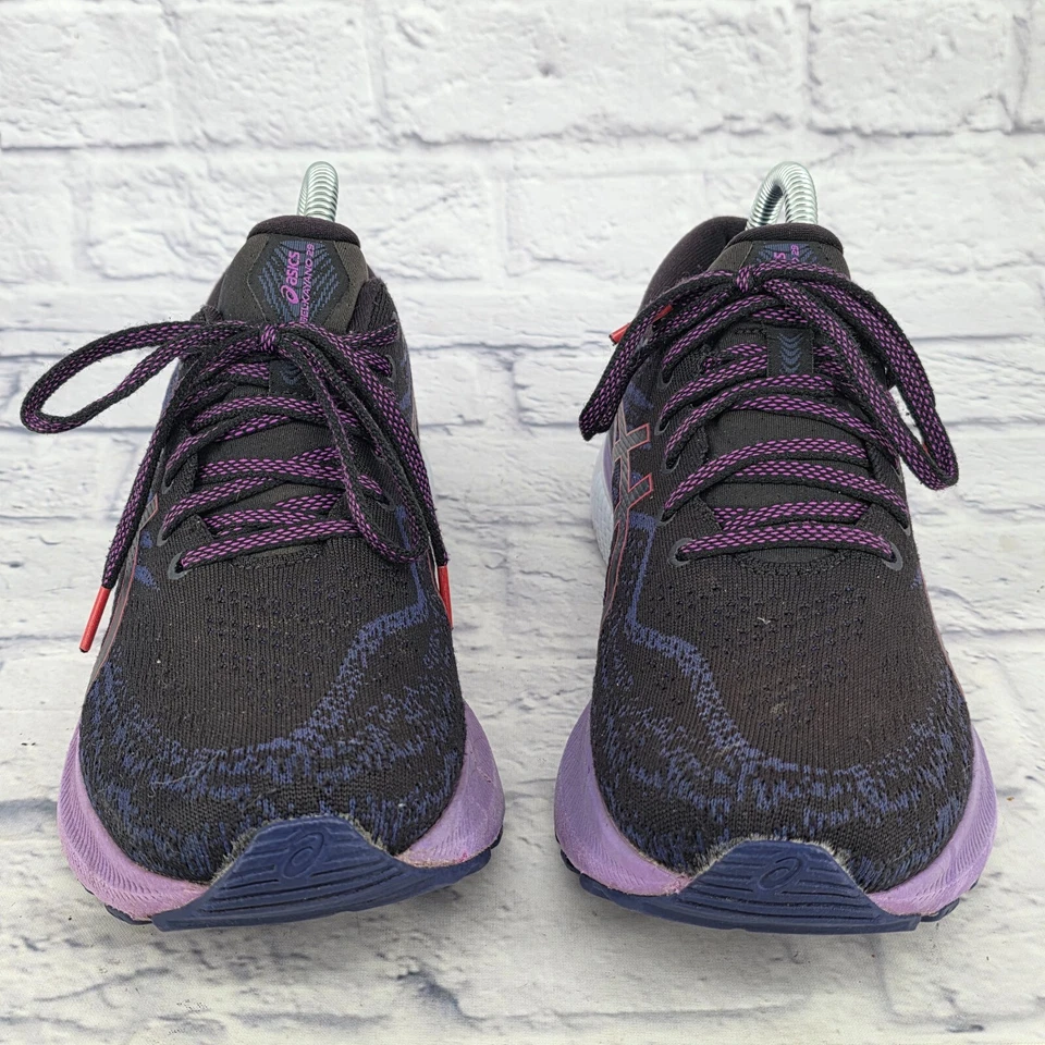 Womens 8.5 W ASICS Gel Kayano 29 Stability Road Run Walk Shoe Blk Purple Comfort - Image 2 of 4