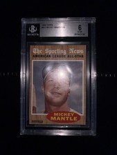 1962 Topps - All-Star Mickey Mantle #471 All-Star.   BGS 6 EX-MT