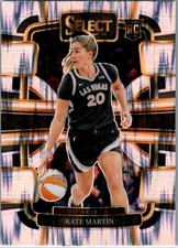 2024 Panini Select WNBA - Concourse Kate Martin #22 Silver Flash Prizm (RC) Aces