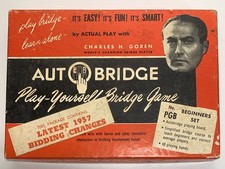 Vintage Auto Bridge Play-Yourself Bridge Game PGB Beginners Set In Box w/Manual