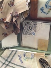 Vintage Silk And Belgium Lace Handkerchiefs And More