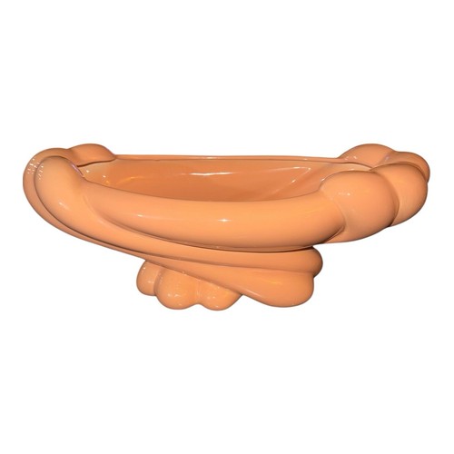 1981 Vintage Jaru Pottery RARE Abstract Centerpiece Bowl Pink - Bild 2 von 9