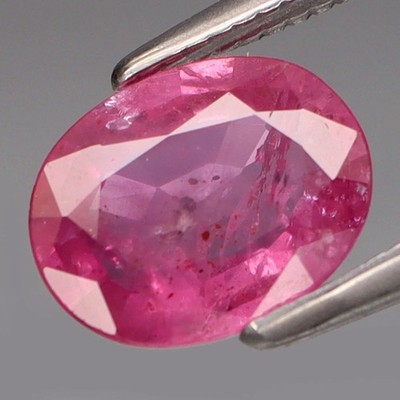 1.25 Ct  Natural Red-Pink Ruby Mozambique Heated Only Oval Shape Loose Gemstone
