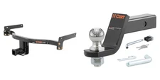 CURT Trailer Hitch Tow Kit w/ 2in Receiver, Ball Mount, Lock, Pin & Clip #13194