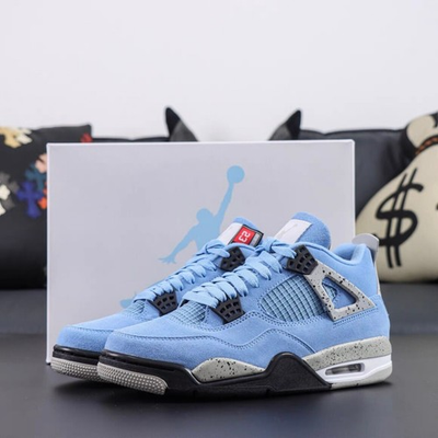 #ad Jordan Air Jordan 4 quot;University Bluequot; Men#x27;s Mid Top Basketball Shoes $86.99
