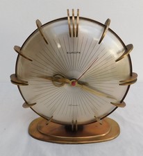 MID CENTURY ART DECO EUROPA ELOMATIC MANTEL CLOCK, MACHINERY CHANGED?, USED, RUN