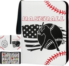 Baseball Card Binder with Sleeves, 900 9 Pocket 900, 900 Pockets White