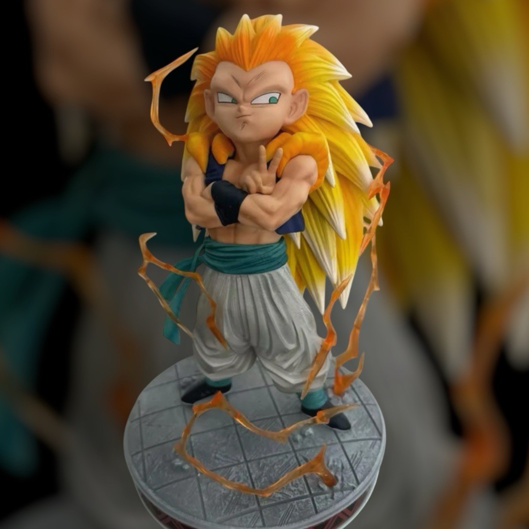 Figurine Dragon Ball Z Gotenks Super Saiyan 3 statuette de collection manga 25 cm