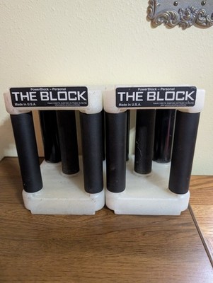 The Block PowerBlock Dumbbells No Weights USA Replacement Personal Set As Is Vtg
