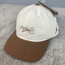 Nike Jordan Flight Fly Unstructured Hat White Brown HF6241 133 Adult Size L/XL