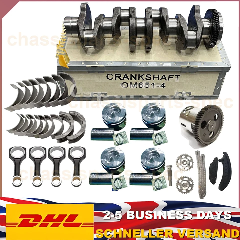 4 KURBELWELLE UMGEBAUTES KIT FÜR MERCEDES OM651 2.2 CDI C220 E220 6510302501