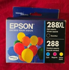 Brand New Genuine EPSON 288XL Black / 288 Cyan, Magenta Yellow HC Ink Carts