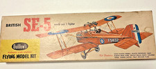 Guillow's British SE 5 Balsa Plastic Biplane Kit 1950s S6