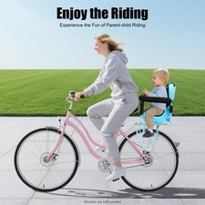 Child Safety Bike Seat w/ Backrest for Kids Bike Saddle Seats Rack Rest Cushion