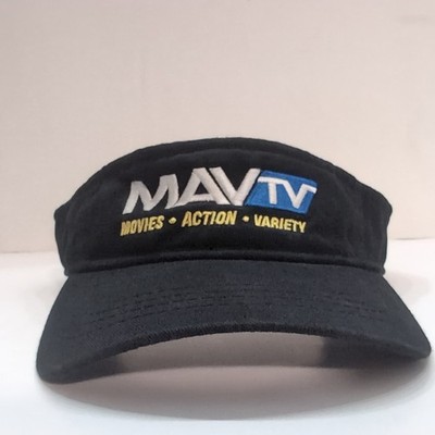 Vintage MAV TV Sun Golf Visor Maverick Lucas Oil Motocross Racer Television RARE