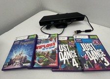 xbox 360 kinect sensor and games 5pc set
