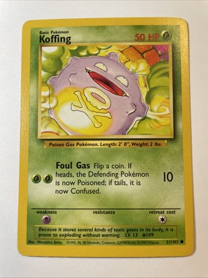 Koffing 051/102 - Base Set Regular (LP)
