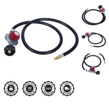 4FT Black LPG Hose  Adjustable Propane Regulator for Cooking Adventures