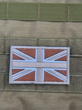 UK British Flag Patch Union Jack SAS Hook Loop Tan