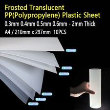 Frosted Translucent PP Plastic Sheet Thin Clear 0.3mm - 2mm Thick Plastic Panel