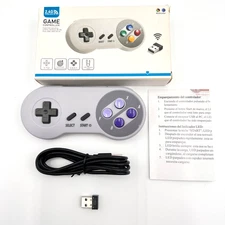 Wireless USB SNES Controller Game pad for Super Retro Games Windows PC Mac Linux