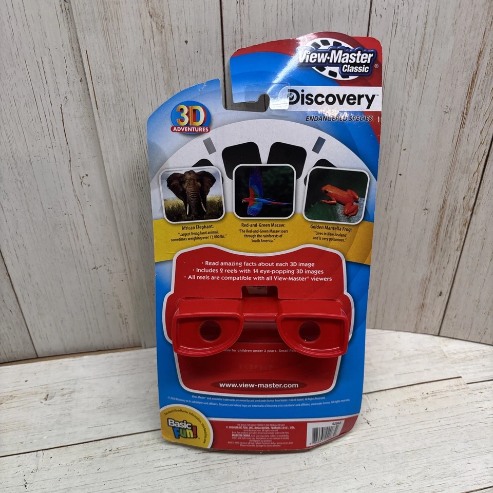 View Master Classic 3D Adventures Viewer w/ 2 Reels Discovery Endangered Species - Image 2 of 2
