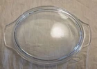 Vintage PYREX 945-C Clear Glass LID ONLY Oval Casserole Replacement Handle Tab