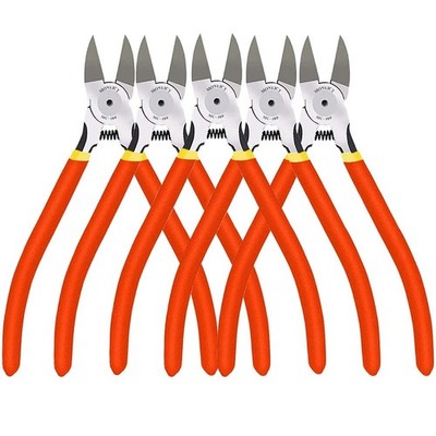 5 Pack Wire Cutters MC-180, Ultra Sharp 6 inch Precision Flush Side Cutters w...