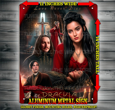 Bram Stokers Dracula Love Never Dies Vampire Metal Sign Wall Art 14'' x 11''
