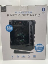 iLive Bluetooth Wireless LED Light Effects Party Speaker,2 ISB200B, Black