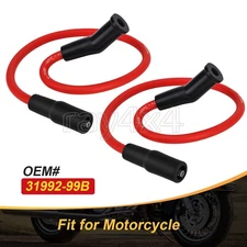 2pcs Spark Plug Wire Cap 31992-99B For Road King Electra Glide Street Glide FLHR