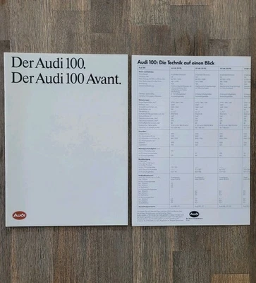 Audi 100 Avant C3 44/44Q 84 Prospekt/brochure/folleto/opuscolo/broszura/broschyr - Bild 1 von 4