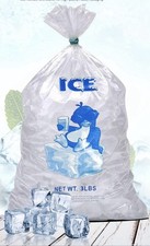 Commercial Ice Bag Bags 3 LB LBS w/ Tie Included Choose Your Quantities
