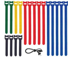 200 PCS Reusable Fastening Cable Ties 4 6 8 10 inch Cords Management Cable Or...