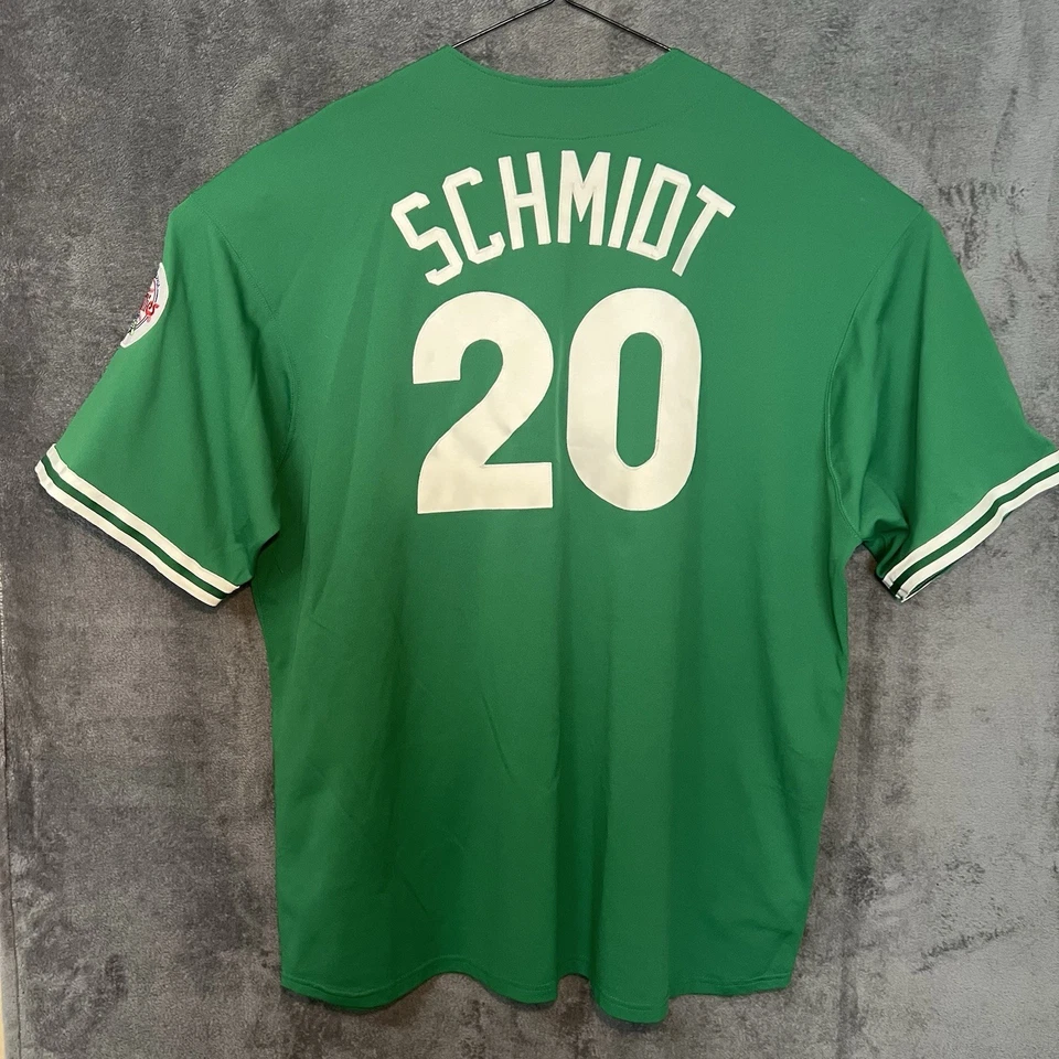 Camiseta Mitchell & Ness Phillies Día de San Patricio Mike Schmidt Talla 4XL Hecha en EE. UU. Foto 2 de 4