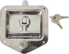 T Handle Tool Box Latch with Lock Polished Stainless Steel Folding Latch L8815