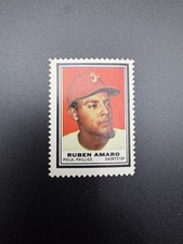 1962 Topps Baseball Stamp; Ruben Amaro; Original Factory Glue