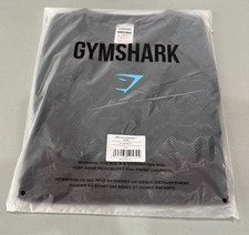 Gymshark Onyx 5.0 Seamless Short Sleeve T-Shirt Black/Brand Blue Medium In Hand