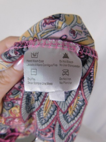 Abito Boho Paisley Halter donna medio multicolore perline impero vita estate - Foto 12 di 12