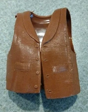 1960's-70's Auth/Orig Marx Johnny West Brown Vest Nice Used Cond Intact