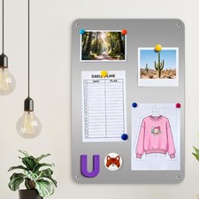 Magnetic Board for Wall 2 Pack,Metal Magnets Board for Fridge Magnets 43.5x30 cm
